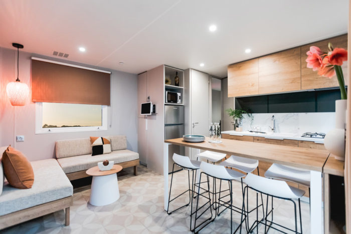 Pièce de vie Mobil home les sables d olonne